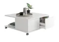 PREISBRECHER Couchtisch TWIN 1, in weiß - 70x36x70cm (BxHxT)