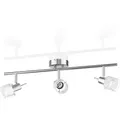 ledscom.de Deckenleuchte MIRAS, 3-flammig, edelstahl matt, 3x GU10 max. 25W