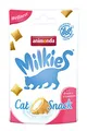 animonda Milkies Katzensnack mit Milch - Knusperkissen Wellness (12 x 30g), getreidefreie Katzenleckerli Milch Katzensnacks für Erwachsene Katzen