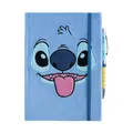 Grupo Erik Bullet Journal Notizbuch A5 Disney Stitch Plüsch-Cover - Hardcover Notizbuch Notizblock A5 - Tagebuch für Erwachsene und Kinder mit Projektor-Stift Offizieller Disney Fanartikel
