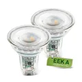 BRILONER - EEK A 2er Set LED Lampe GU10 Glas, warmweißes Licht, 4,7W, 850lm, LED Glühbirne, Leuchtmittel, Birne, Reflektor, Glühlampen, Bulb, 50x56 mm