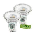 2 x LED Leuchtmittel GU10 EEK A Lampe 4,7W Glas 850Im Warmweiß Effizienzklasse A