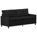 vidaXL Sofa Schwarz 196 x 81 x 87,5 cm Samt, Wohnzimmer Sofa, modernes Design, samtene Couch, bequemes Sitzen, rechteckig, geschwungene Armlehnen, praktisch