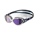 Speedo Damen Biofuse 2.0 verspiegelte Schwimmbrille | Design für Damen | Patentierter Verstellmechanismus | Anti-Beschlag | Wasserdicht | Bequemer Sitz White/True Navy/Sweet Purple One Size