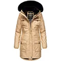 NAVAHOO Damen Wintermantel Parka mit abnehmbarer Kapuze und Einkaufstasche Tiniis