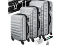KESSER® 3tlg. Hartschalenkofferset Hartschalenkoffer Reisekoffer Set Reisekofferset Trolley Koffer Inkl. Kofferwaage + Gepäckanhänger Rollkoffer Schloss 4 Rollen ABS-Hartschale Teleskopgriff M-L-XL