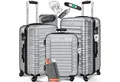 KESSER Kofferset, 4 Rollen, (3 tlg), 3tlg. Hartschalenkofferset Hartschalenkoffer Reisekoffer Set