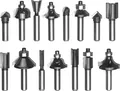 Original Einhell 15 tlg. Fräser-Set (passend für Elektro-Oberfräsen, 8mm)