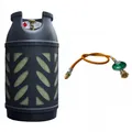 Premium Kunststoff Propan-Gasflasche 10 kg Umrüstset für Gasgrills und Koche