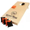 Cornhole Set – 120 x 60 cm – Wicked Wood – Offizielle ACL-Empfehlung – Enthält 2 x 4 Taschen - Für Outdoor (Starting Kit - 120x60 (1 Board))