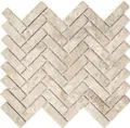 Mosaik Fliese Keramik Fischgrät Steinoptik beige Fliesenspiegel Küche MOS24-SO76