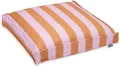 H.O.C.K. Riviera Stripe Outdoor Sitzkissen – Wetterfeste Stuhlkissen mit Blockstreifen – UV-Beständig, Wasser- & Schmutzabweisend – Handmade in Germany (Cognac Flieder, 50x50x5cm)