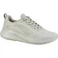Skechers BobsSport Squad Chaos, Damen Strick Sneakers, Sportschuhe in nude, herausnehmbares Memory Foam Fußbett, in der Maschine waschbar - Creme - 41