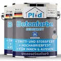 Plid® Betonfarbe Innen & Außen Frostsicher Kieselgrau 5L - Flüssigkunststoff Bodenbeschichtung - Betonfarbe Kellerboden - Bodenfarbe für Keller, Zement, Mauerwerk & Holz - Made in Germany