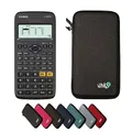Casio fx-82DE X ClassWiz inkl. WYNGS Schutztasche Dunkelgrau - Wissenschaftlicher Taschenrechner - Basic Set