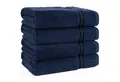HAMMETEX Handtuch Set 4er Set Handtücher 50x100 cm, 100% Baumwolle, Weich & Saugstark, Frottier (Set, 4-St), mit Bordüre, einfarbig, weich