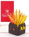 3D Card "Birthday Candles - Happy Birthday" – 3D Greeting & Congratulations Cards as little gift, voucher & packaging - Pop Up Geburtskarte Englisch