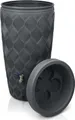 YourCasa Regentonne 240 Liter [Seabreeze Flower] - Regenfass Anthrazit ohne Wasserhahn
