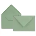 50x Brief-Umschläge in Eukalyptus-Grün - 80 g/m² - Kuverts in DIN B6 Format 12,5 x 17,6 cm - Nassklebung ohne Fenster
