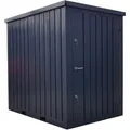 LagercontainerXXL 1,5m Lagercontainer mit Einflügeltür & Doppelverriegelung RAL7021 Schwarzgrau 2,28x1,50x2,09