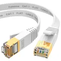 Professionelles Cat7 LAN Netzwerkkabel 5m, 10Gbps 600Mhz Patchkabel weiß
