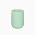 houseproud Ceramic Silk Zahnputzbecher aus Keramik mit Rubber Coating (Aqua)