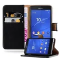 Cadorabo Handyhülle für Sony Xperia Z3 COMPACT Hülle Sony Xperia Z3 COMPACT, Klappbare Handy Schutzhülle - Hülle - mit Standfunktion und Kartenfach