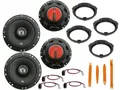 JBL für Mercedes C Klasse C Limousine W204 Bj 07-13 Set Tür vorn + hinten Bügel
