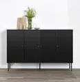 Hammel Furniture Sideboard Mistral Kubus, mit vier Türen und Metall Füße, Breite: 136 cm
