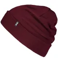 Enter the Complex® Merino Mütze Herren, Beanie Damen, 100% Merino Wolle, Warm und Dünn, Zweilagige Strickmütze, Bordeaux