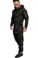 Amaci&Sons Herren Overall Jumpsuit Jogging Cargo-Style Onesie Trainingsanzug Camouflage 3006 Camouflage Khaki XL