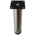 livingpoint24 Möbelfuß Möbelfüße höhenverstellbar + 25 mm Möbelbeine 8-20cm Edelstahloptik, (1-St) Ø 4,2 cm x 20 cm