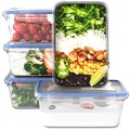 classbach Frischhaltedosen mit Deckel, 5er Set, 100 Prozent dicht, Meal Prep Boxen, für Mikrowelle Spülmaschine Gefrierfach geeignet, Gefrierbehälter, Food Container, Gefrierdosen, C-FHD 4007 K