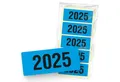 itenga Etiketten itenga 50x Jahresetiketten 2025 blau rechteckig 6 x 2,5 cm aus Haftpap