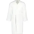 Vossen Unisex-Bademantel Texas Kurzmantel mit Kapuze Velours, Kurzmantel mit Kapuze, 100% Baumwolle weiß L