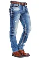 Cipo & Baxx Herren CD149 Herren Bequeme Jeans im coolen Used-Look Straight Fit