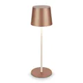 BRILONER - LED Tischlampe kabellos IP44 mit Touch, dimmbar, Akku & Lichtquelle tauschbar, Nachttischlampe, Leselampe, LED Lampe, Campinglampe, Tischleuchte, Akkulampe, Outdoor, 11x34,5 cm, Coffee