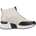 Rieker Damen Stiefelette High Top Sneaker Reißverschluss N6352, Größe:39 EU, Farbe:Beige - Beige - 39