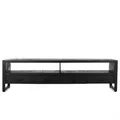 TV-Lowboard Britt aus Mangoholz 220cm - Schwarz
