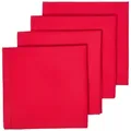 STOFFSERVIETTEN 4er-Set rot 45/45 cm, 100% Baumwolle