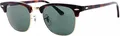 Ray-Ban Clubmaster Classic, Erwachsener, Clubmaster, Quadratisch, Vollrand, Schildkröte, Schwarz