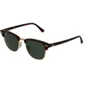 Ray-Ban RB 3016 CLUBMASTER Unisex-Sonnenbrille Vollrand Quadratisch Acetat-Gestell, braun