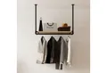 RSR Hangers Garderobenständer Kleiderstange Garderobe "MIK II" mit Kiefernholablage Deckenmontage