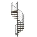 Minka Spindeltreppe Venezia Smart 38 - 305,5cm Geschosshöhe Walnuss Grau 160cm Durchmesser