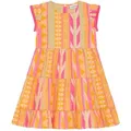 Sommerkleid DANAMADE "DANAMADE Dresses DSERENA", Mädchen, Gr. 134, EURO, pink (neon pink), Oberstoff: 70% Baumwolle 30%Polyester / Futter: 100% Baumwolle, Kleider