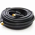 Premium X 30m Antennenkabel TV Anschlusskabel HDTV Full HD, 4K Koaxial-Kabel - Vollmetall-Stecker auf IEC-Buchse für digitales Fernsehen und Radio - DVB-T/T2, DVB-C, DVB-S/S2 - Schwarz