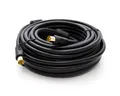 PremiumX 30m TV Antennenkabel IEC-Anschlusskabel mit Mantelstromfilter Schwarz TV-Kabel