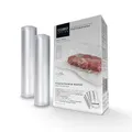 CASO 8 Sterne Profi- Folienrollen 25x600 cm / 2 Rollen, Vakuumierbeutel für alle Vakuumierer, sehr stark & reißfest ca. 150µm, Vakuumbeutel Lebensmittel Vakuumiergerät, Sous Vide, BPA-frei