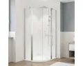 Runddusche mit Drehtür mit Festteil BREUER Fara 5 80 x 80 x 190 cm Radius 500 Pr