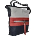 TOM TAILOR Damen Taschen & Geldbörsen Umhängetasche Ellen Mixed Maritim - Weiß/Dunkelblau